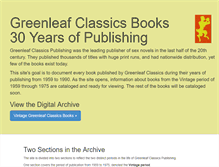 Tablet Screenshot of greenleaf-classics-books.com
